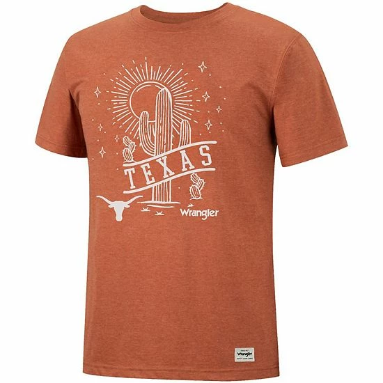 Promo 😍 Unbranded Men's Colosseum X Wrangler Heather Texas Orange Texas Longhorns Desert Landscape T-Shirt ✔️ - Image 3