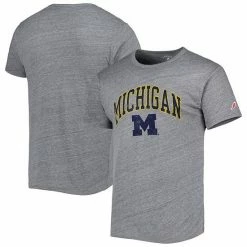 Best Pirce 🔔 Unbranded Men's League Collegiate Wear Heather Gray Michigan Wolverines 1965 Arch Victory Falls Tri-Blend T-Shirt 🎉
