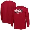 Best deal 👏 Unbranded Men's Cardinal Arkansas Razorbacks Big & Tall Two-Hit Raglan Long Sleeve T-Shirt 🌟