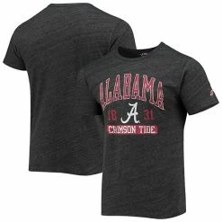 Brand new ⌛ Unbranded Men's League Collegiate Wear Heathered Black Alabama Crimson Tide Volume Up Victory Falls Tri-Blend T-Shirt 🔔