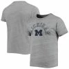 Deals 🔔 Unbranded Men's League Collegiate Wear Heathered Gray Michigan Wolverines Tide Seal Nuevo Victory Falls Tri-Blend T-Shirt 😍