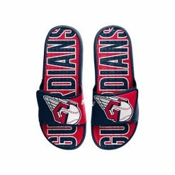 Deals 🎁 Unbranded Men's FOCO Cleveland Guardians Logo Gel Slide 🩴 Sandals 😍