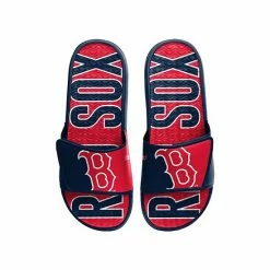 New 🧨 Unbranded Men's FOCO Boston Red Sox Logo Gel Slide 🩴 Sandals 🌟