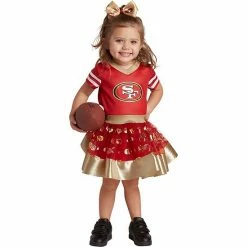 Best reviews of 🎁 Unbranded 👧 Girls Toddler Scarlet San Francisco 49ers Tutu Tailgate Game Day V-Neck Costume 🥰