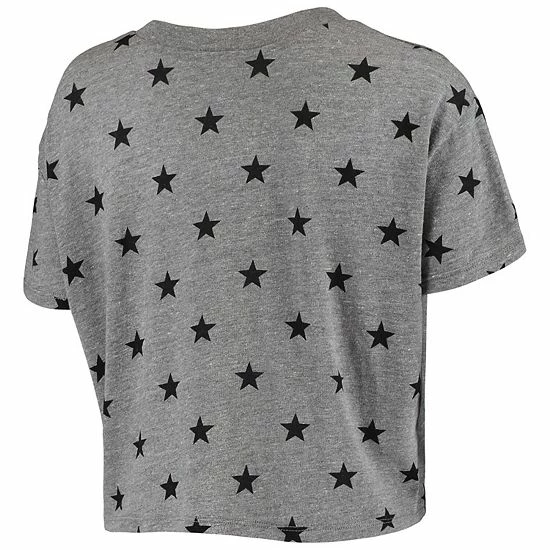 Outlet 🎁 Unbranded 👩 Women's Alternative Apparel Gray Kentucky Wildcats Headliner Stars Cropped Tri-Blend T-Shirt ✨ - Image 4