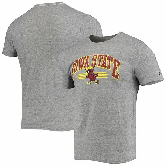 Wholesale ⌛ Unbranded Men's League Collegiate Wear Heathered Gray Iowa State Cyclones Upperclassman Reclaim Recycled Jersey T-Shirt 🎁 - Image 2