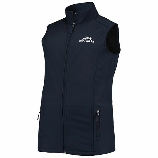 Cheapest 🎁 Unbranded Men's Dunbrooke College Navy Seattle Seahawks Big & Tall Archer Softshell Full-Zip Vest 👍 - Image 2