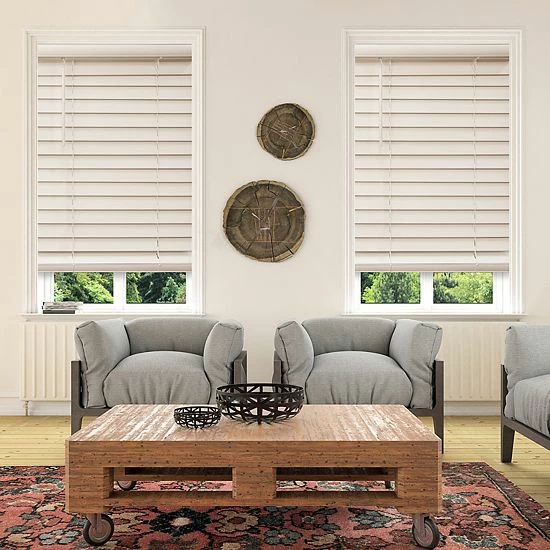 Discount 😀 Unbranded Custom Cut To Order Cordless 48-in. Faux Wood Blinds 🛒