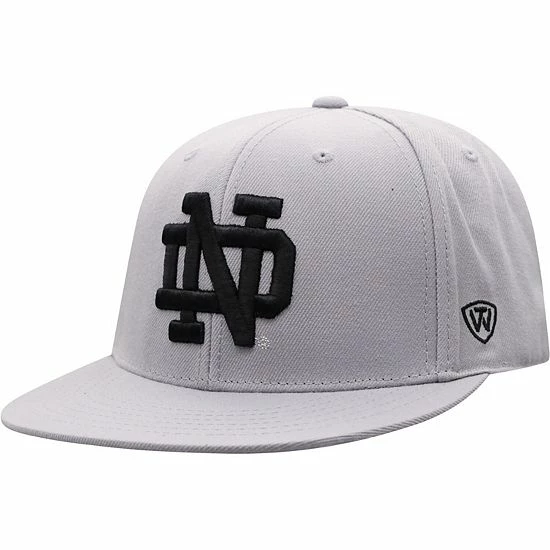Cheap 💯 Unbranded Men's Top Of The World Gray Notre Dame Fighting Irish Fitted Hat 🔔 - Image 2