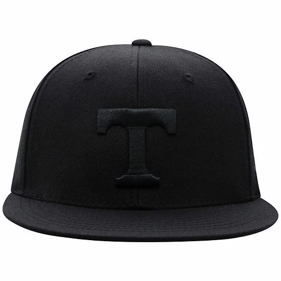 Deals ⌛ Unbranded Men's Top Of The World Tennessee Volunteers Black On Black Fitted Hat 👍 - Image 3
