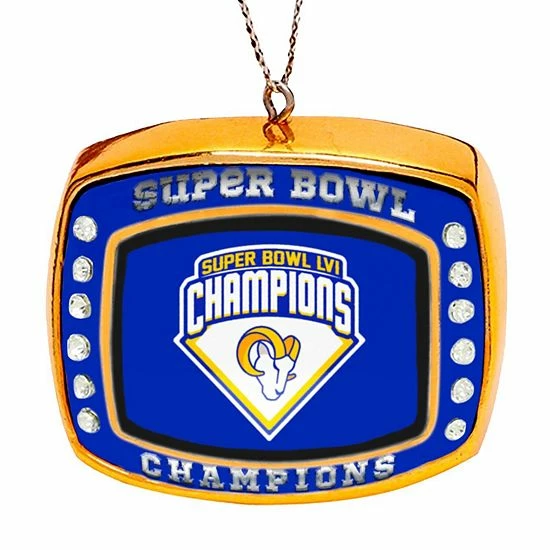 Deals 🛒 Unbranded FOCO Los Angeles Rams Super Bowl LVI Champions Ring Ornament 👏