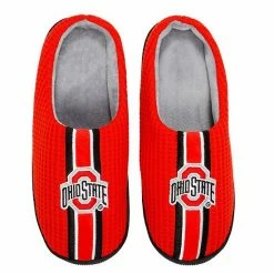 Cheapest 😉 Unbranded Men's FOCO Scarlet Ohio State Buckeyes Team Stripe Memory Foam Slide Slippers 🔔