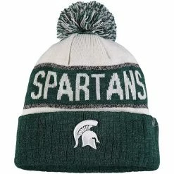 Best reviews of 😍 Unbranded Youth Top Of The World Green Michigan State Spartans Below Zero Cuffed Knit Hat With Pom 👏
