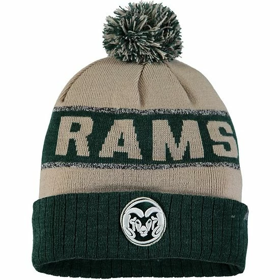 Flash Sale ๐งจ Unbranded Men's Top Of The World Gold Colorado State Rams Below Zero Cuffed Knit Hat With Pom ๐
