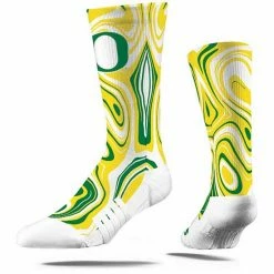 Cheapest ❤️ Unbranded Men's Strideline Oregon Ducks Oil Slick Crew 🧦 Socks 🧨