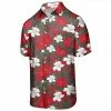 New 👍 Unbranded Men's Scarlet Nebraska Huskers Floral Button-Up 👚 Shirt 💯