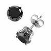 Coupon 🤩 Unbranded 10k White Gold 2-ct. T.W. Black Round-Cut Diamond Solitaire Earrings 👏