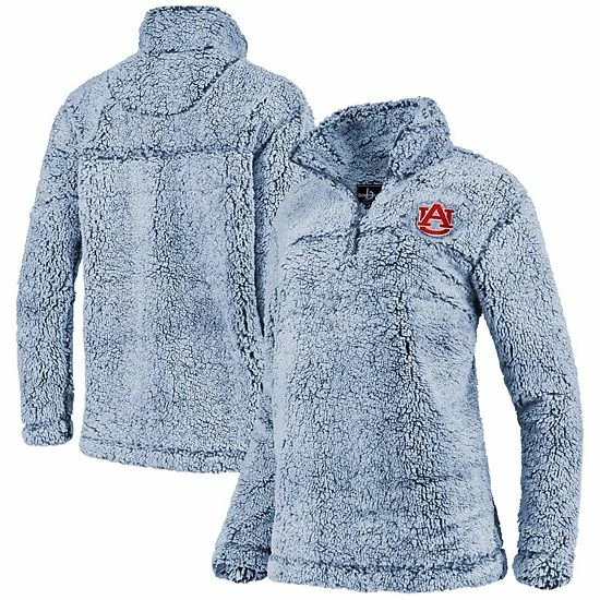 Flash Sale 🔔 Unbranded 👩 Women's Navy Auburn Tigers Sherpa Super Soft Quarter Zip Pullover Jacket 🔥 - Image 2