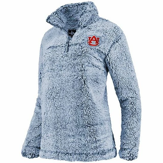 Flash Sale 🔔 Unbranded 👩 Women's Navy Auburn Tigers Sherpa Super Soft Quarter Zip Pullover Jacket 🔥 - Image 3