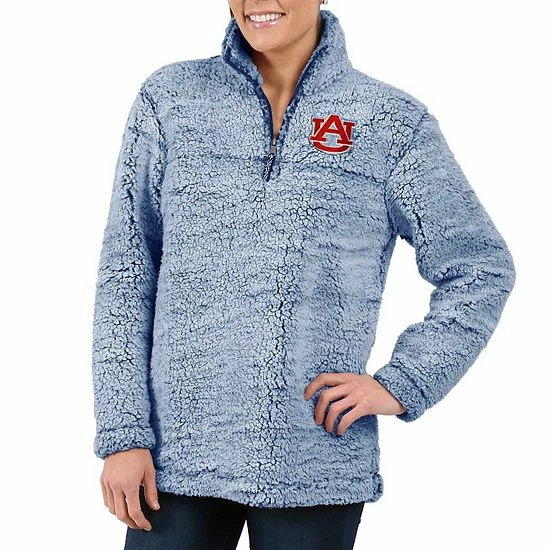 Flash Sale 🔔 Unbranded 👩 Women's Navy Auburn Tigers Sherpa Super Soft Quarter Zip Pullover Jacket 🔥 - Image 5