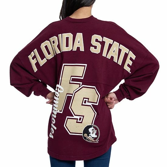 Hot Sale ๐ Unbranded ๐ฉ Women's Garnet Florida State Seminoles Loud N Proud Spirit Jersey T-Shirt ๐
