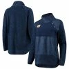 Discount 🛒 Unbranded 👩 Women's Navy Auburn Tigers Side Note Quilted Panel Snap-up Pullover Jacket ⌛