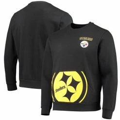Promo ⌛ Unbranded Men's FOCO Black Pittsburgh Steelers Pocket Pullover Sweater ⌛