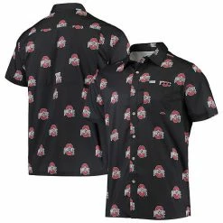 Buy 🔥 Unbranded Men's Columbia Black Ohio State Buckeyes Super Slack Tide Omni-Shade Button-Up 👕 Shirt 😀