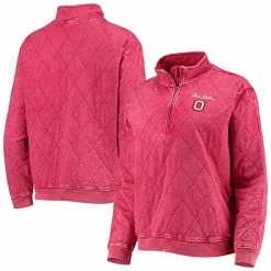 Best deal 🎉 Unbranded 👩 Women's Gameday Couture Scarlet Ohio State Buckeyes Unstoppable Chic Quilted Quarter-Zip Jacket ⌛