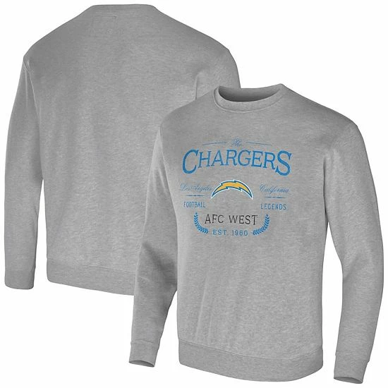 Best deal ✔️ Unbranded Men's NFL X Darius Rucker Collection By Fanatics Heather Gray Los Angeles Chargers Pullover Sweatshirt 👍 - Image 2