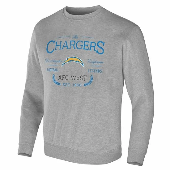 Best deal ✔️ Unbranded Men's NFL X Darius Rucker Collection By Fanatics Heather Gray Los Angeles Chargers Pullover Sweatshirt 👍 - Image 3