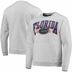 Budget 🥰 Unbranded Men's League Collegiate Wear Heathered Gray Florida Gators Upperclassman Pocket Pullover Sweatshirt 😍