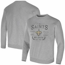 Wholesale 👏 Unbranded Men's NFL X Darius Rucker Collection By Fanatics Heather Gray New Orleans Saints Pullover Sweatshirt 👏