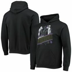 Best Sale 😀 Unbranded Men's Junk Food Black Minnesota Vikings Star Wars Empire Pullover Hoodie 🔔