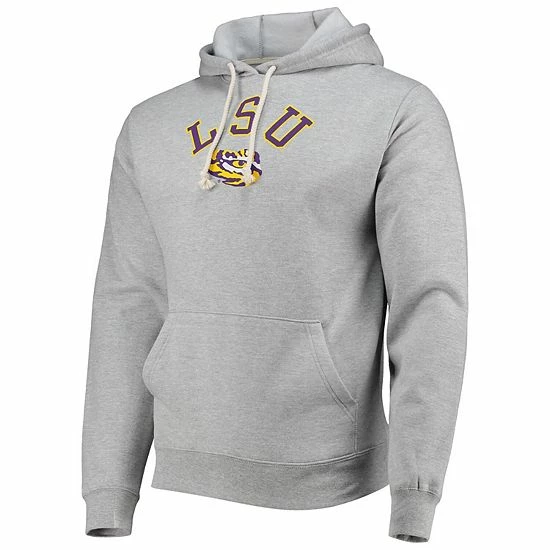 Coupon ๐ฅ Unbranded Men's League Collegiate Wear Heathered Gray LSU Tigers Seal Neuvo Essential Fleece Pullover Hoodie โ๏ธ - Image 3