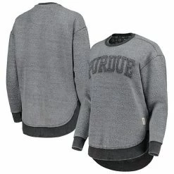 New ⭐ Unbranded 👩 Women's Pressbox Black Purdue Boilermakers Ponchoville Pullover Sweatshirt 😀