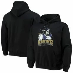 Buy 🛒 Unbranded Men's Junk Food Black Baltimore Ravens Disney Mickey Quarterback Pullover Hoodie ✨