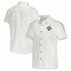 Best Sale 🎉 Unbranded Men's NFL X Darius Rucker Collection By Fanatics White New Orleans Saints Woven Button-Up T-Shirt 🌟