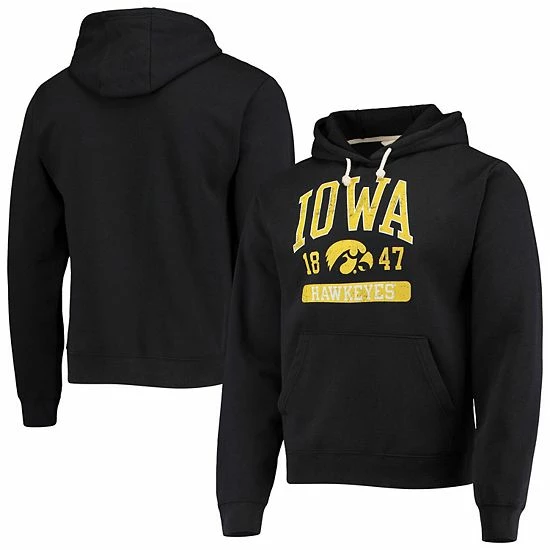 Promo ๐ Unbranded Men's League Collegiate Wear Black Iowa Hawkeyes Volume Up Essential Fleece Pullover Hoodie ๐ฅ
