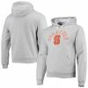 Outlet ❤️ Unbranded Men's League Collegiate Wear Heathered Gray Syracuse Orange Seal Neuvo Essential Fleece Pullover Hoodie 🔔