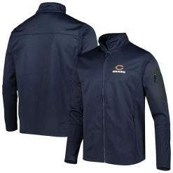 Best Pirce 🔥 Unbranded Men's Dunbrooke Heather Navy Chicago Bears Freestyle 🧥 Coated Tech Fleece Full-Zip Jacket ⭐
