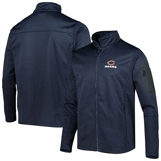 Best Pirce ๐ฅ Unbranded Men's Dunbrooke Heather Navy Chicago Bears Freestyle ๐งฅ Coated Tech Fleece Full-Zip Jacket โญ - Image 2