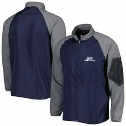 Buy 🔥 Unbranded Men's Dunbrooke College Navy Seattle Seahawks Hurricane Raglan Full-Zip Windbreaker Jacket 👍