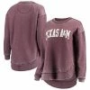 Deals 👏 Unbranded 👩 Women's Pressbox Maroon Texas A&M Aggies Vintage Wash Pullover Sweatshirt ⭐