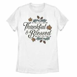 Promo 🎁 Unbranded Juniors' Thankful & Blessed Autumn Design Tee 😍