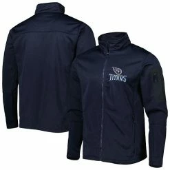 Promo ✨ Unbranded Men's Dunbrooke Heather Navy Tennessee Titans Freestyle 🧥 Coated Tech Fleece Full-Zip Jacket 🤩