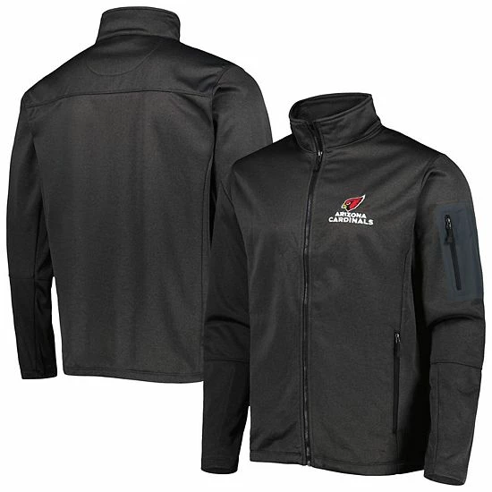 Discount 😉 Unbranded Men's Dunbrooke Heather Black Arizona Cardinals Freestyle 🧥 Coated Tech Fleece Full-Zip Jacket 🤩 - Image 2