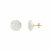 Coupon ✔️ Unbranded 10k Gold 👩 Mother-of-Pearl Flower Stud Earrings 👏