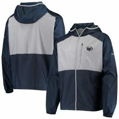Discount 😉 Unbranded Men's Columbia Navy/Gray Penn State Nittany Lions Flash Forward Hoodie Full-Zip Windbreaker Jacket ✔️