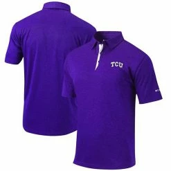 Best deal 🎉 Unbranded Men's Columbia Golf Purple TCU Horned Frogs Sand Save Omni-Wick Polo 😉
